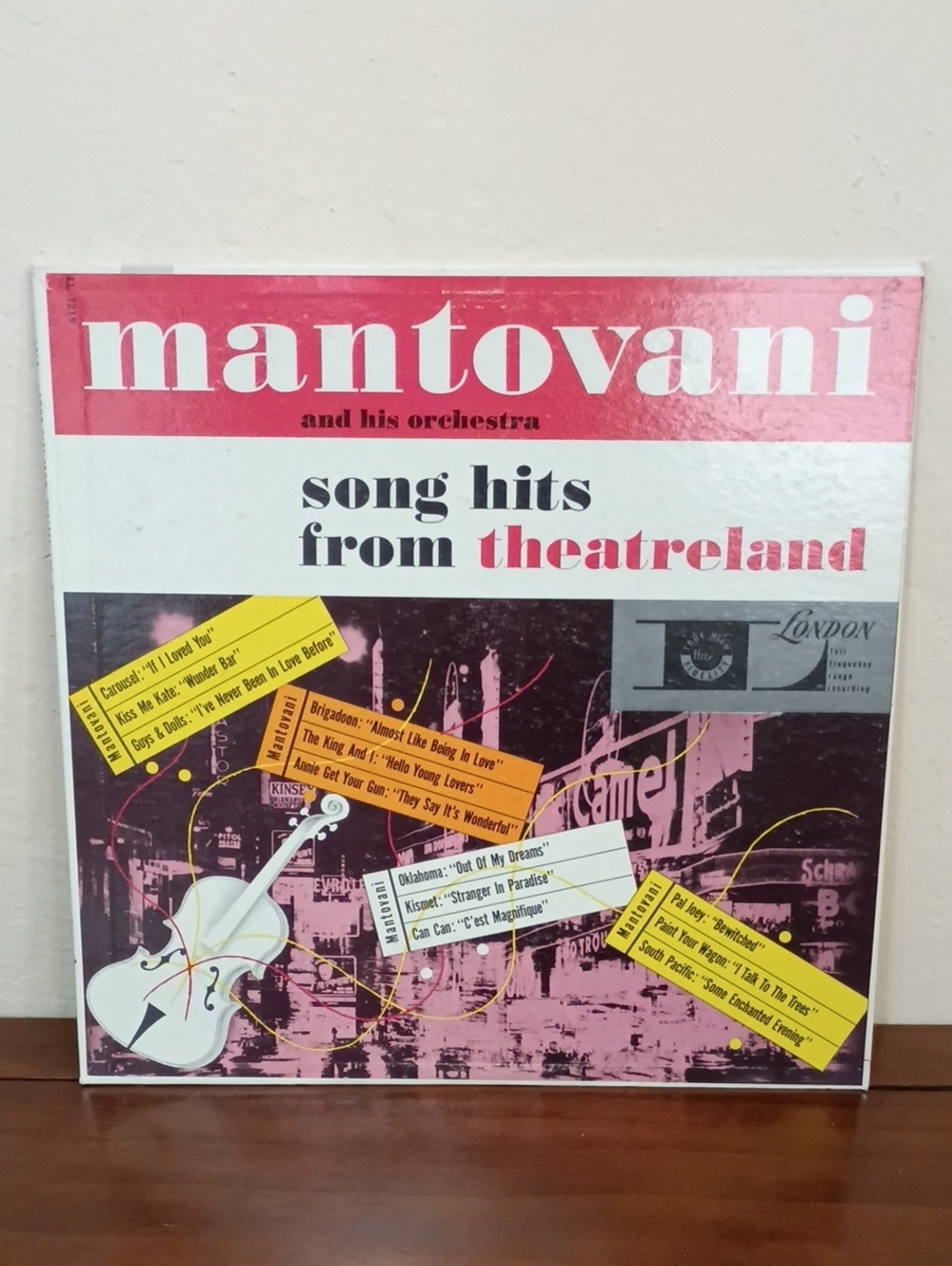 Mantovani and his Orchestra "Song Hits from Theatreland" Vinyl Record - Vintage!
